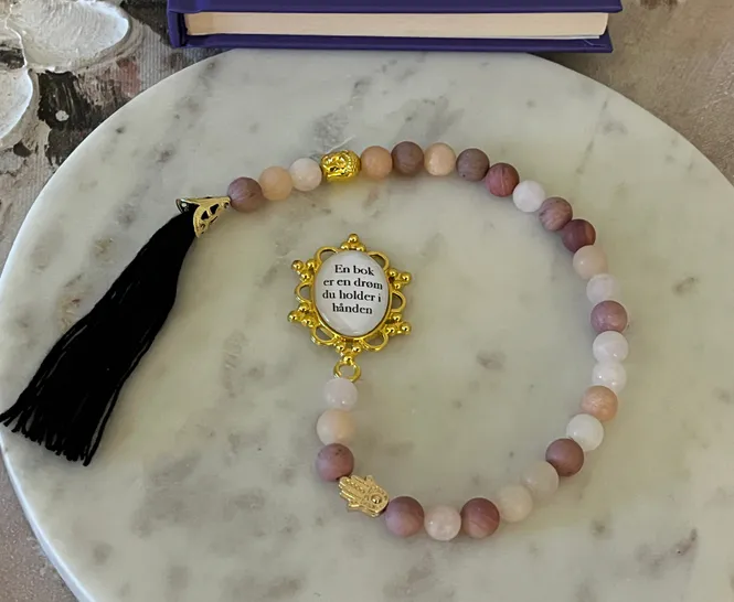 Hovedbilde Boksmykke Rosa perler og charms